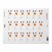I hart Oatmeel Cookies Etiket (Full Sheet)