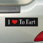 I Hart om te Boeren Zwarte Bumpersticker (Op auto)