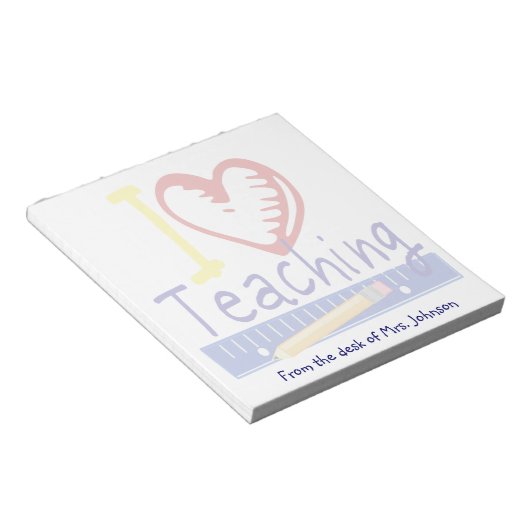 I (Hart) Onderwijs Notitieblok (Schuin)