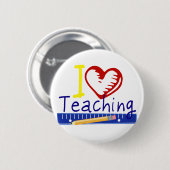 I (Hart) Onderwijs Ronde Button 5,7 Cm (Voorkant /achterkant)