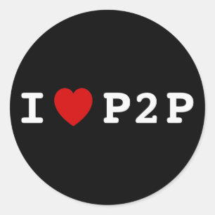 I hart P2P Ronde Sticker