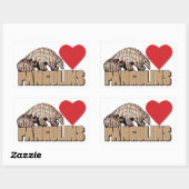 I hart Pangolinen Rechthoekige Sticker (Vel)