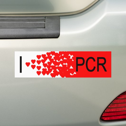 I hart-PCR Bumpersticker (Op auto)
