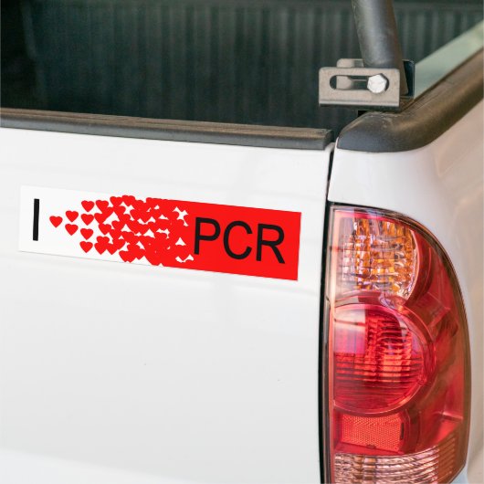 I hart-PCR Bumpersticker (Op Truck)