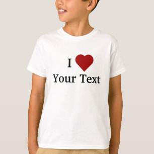 I Hart (personaliseren) kinder t-shirt
