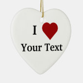I Hart (personaliseren) ormanent Keramisch Ornament (Rechts)