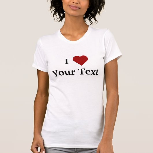 I Hart (personaliseren) t-shirt (Voorkant)