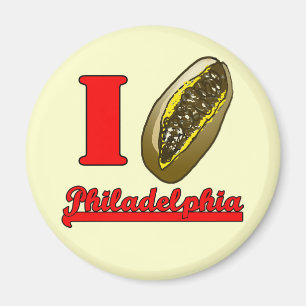 I hart Philly cheesesteaks koelkast magnet