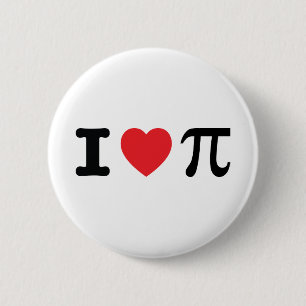 I Hart Pi-Button Ronde Button 5,7 Cm