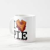 i (hart) PIE (en koffie) Mok!! Koffiemok (Voorkant links)