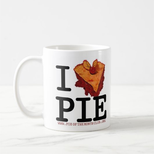 i (hart) PIE (en koffie) Mok!! Koffiemok (Links)