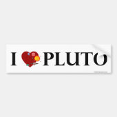 I (hart) Pluto Bumpersticker (Voorkant)