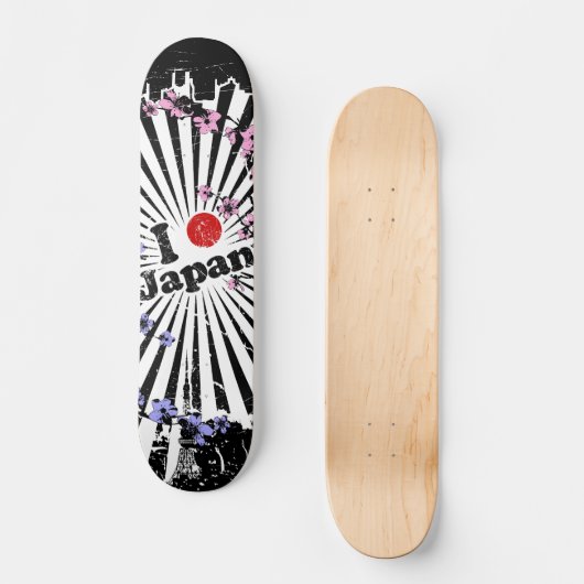 I hart (punt) Japan Persoonlijk Skateboard (Voorkant)