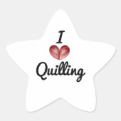 I (hart) Quilling, 1,5-inch hartvormige Stickers (Voorkant)