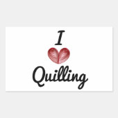 I (hart) Quilling, (4) Grote rechthoekige Stickers (Voorkant)