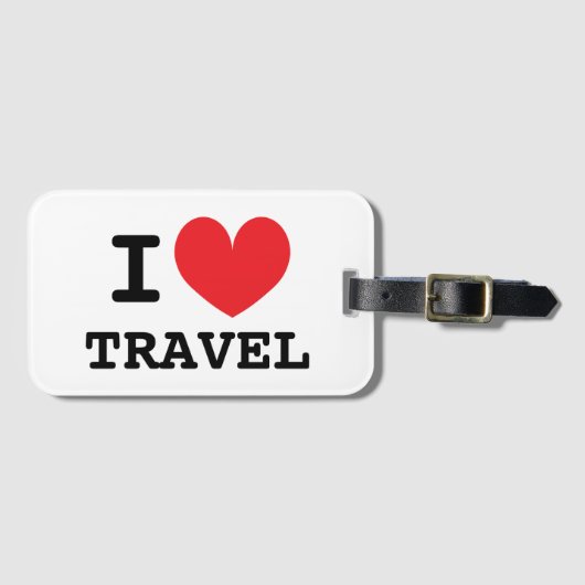I hart reizen bagage label voor koffer of tas (Voorkant (horizontaal))