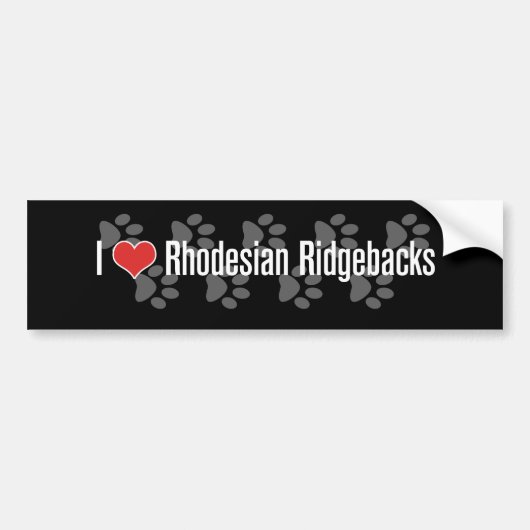 I (hart) Rhodezische doorbelasting Bumpersticker (Voorkant)