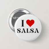 I hart salsa knop ronde button 5,7 cm (Voorkant /achterkant)