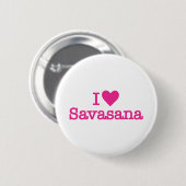 I hart savasana yoga corpse pose ronde button 5,7 cm (Voorkant /achterkant)