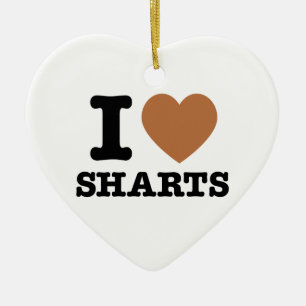 I Hart Scheten Keramisch Ornament