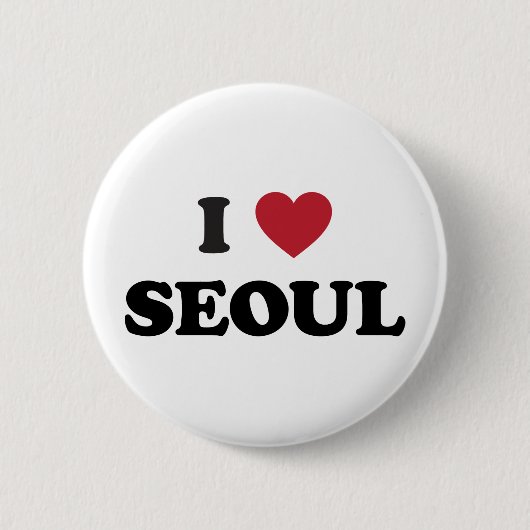 I Hart Seoel Zuid-Korea Ronde Button 5,7 Cm (Voorkant)