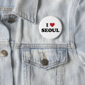 I Hart Seoel Zuid-Korea Ronde Button 5,7 Cm (In situ)