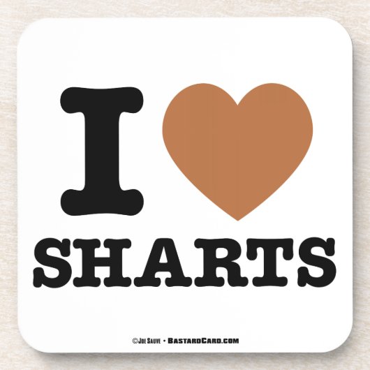 I Hart Sharts Bier Onderzetter (Voorkant)
