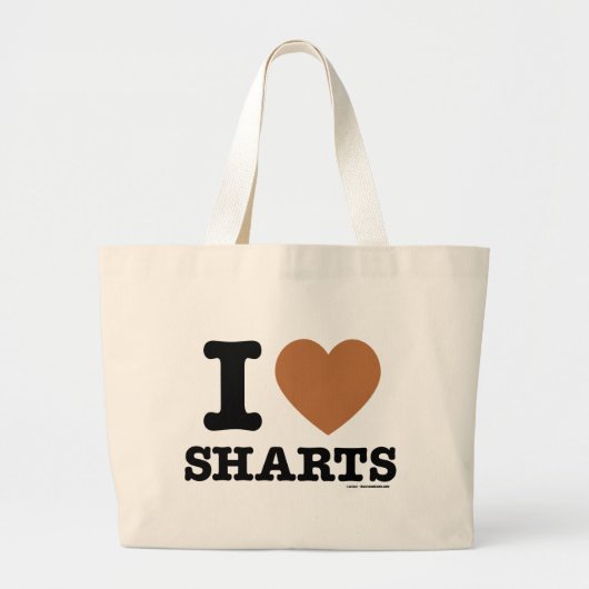 I Hart Sharts Grote Tote Bag (Voorkant)