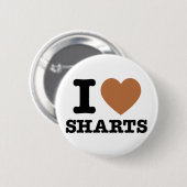 I Hart Sharts Ronde Button 5,7 Cm (Voorkant /achterkant)