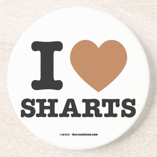 I Hart Sharts Zandsteen Onderzetter (Voorkant)