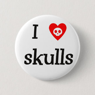 I hart Skulls Button