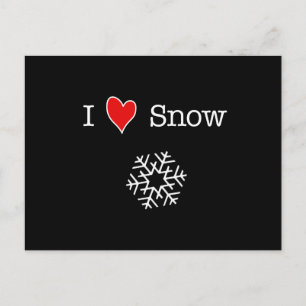 I (hart) sneeuw briefkaart