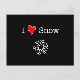 I (hart) sneeuw briefkaart