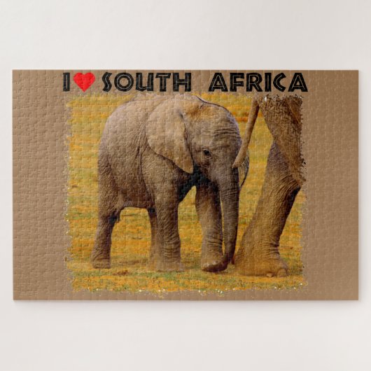I Hart South Africa Elephant calf Legpuzzel (Horizontaal)