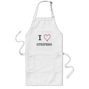 I [Hart] Stripers Apron Lang Schort
