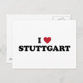 I Hart Stuttgart Duitsland Briefkaart (Voorkant / Achterkant)