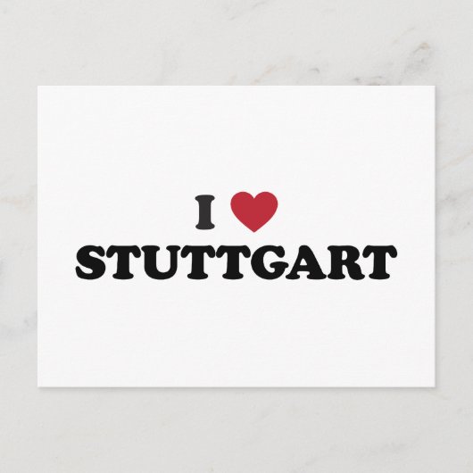 I Hart Stuttgart Duitsland Briefkaart (Voorkant)