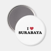 I Hart Surabaya Indonesië Magneet (Voorkant / Achterkant)