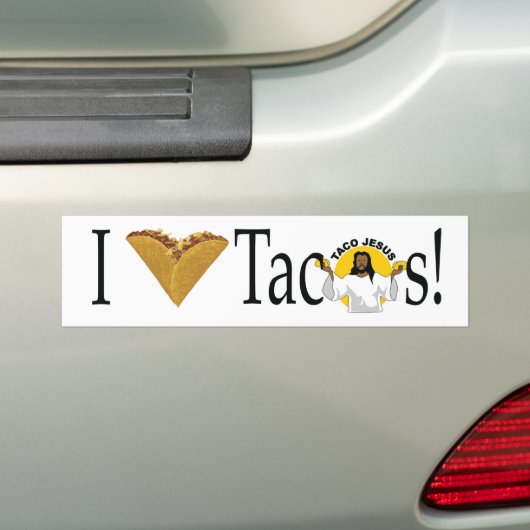 I (hart) Tacos Bumpersticker (Op auto)