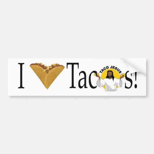 I (hart) Tacos Bumpersticker (Voorkant)