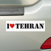I [hart] Teheran Bumpersticker (Op auto)