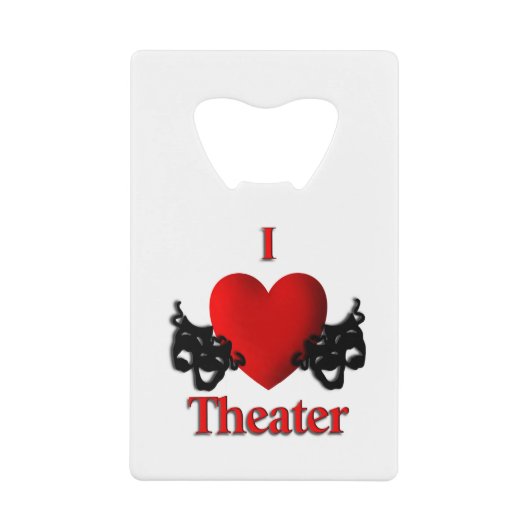 I Hart Theater Creditkaart Flessenopener (Voorkant)