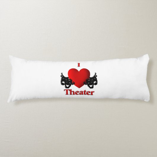 I Hart Theater Lichaamskussen (Voorkant)