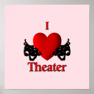 I Hart Theater Roze Poster
