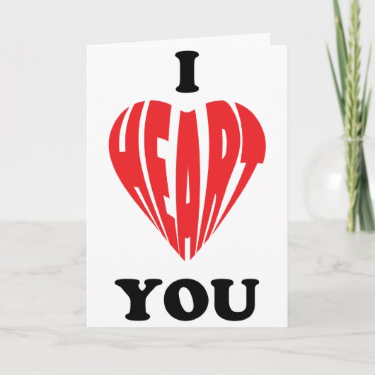 I Hart u - Brieven Feestdagen Kaart (Voorkant)