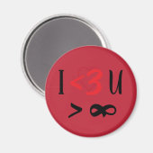 I Hart U Meer Dan Oneindigheid Magneet (Voorkant / Achterkant)