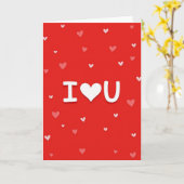 I Hart U Rode Hartjes Kaart (Gele Bloem)