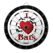 I Hart Vleermuizen Regeling Dartbord (Voorkant)