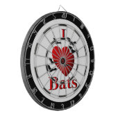 I Hart Vleermuizen Regeling Dartbord (Voorkant Links)