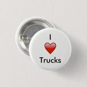 I [Hart] Vrachtwagen Ronde Button 3,2 Cm (Voorkant /achterkant)